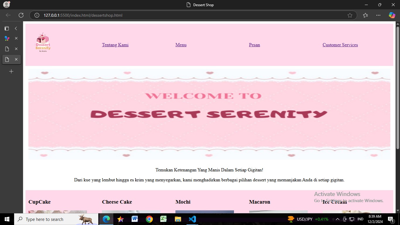 HTML project screenshot